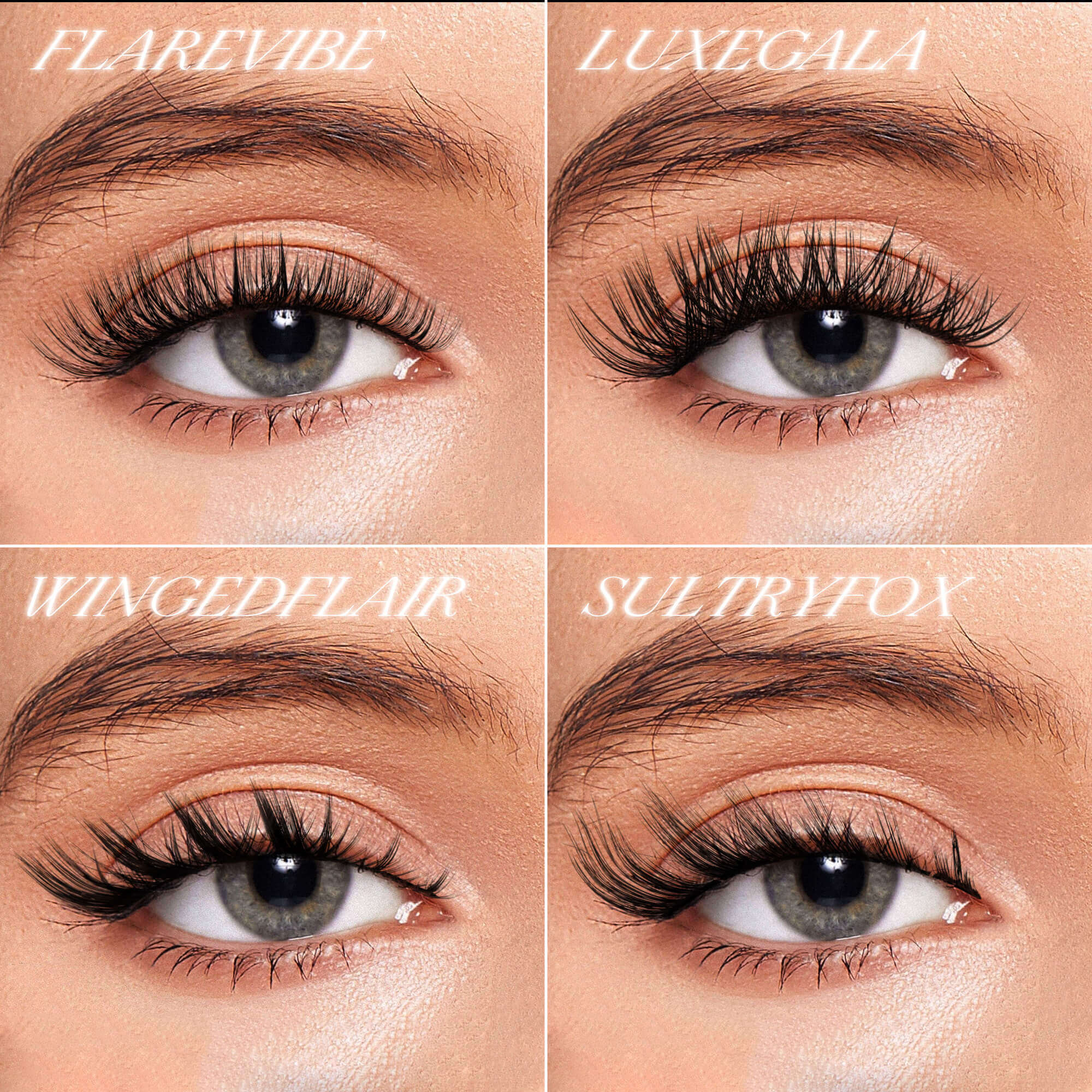 WingedFlair Self-adhesive Cluster Lashes