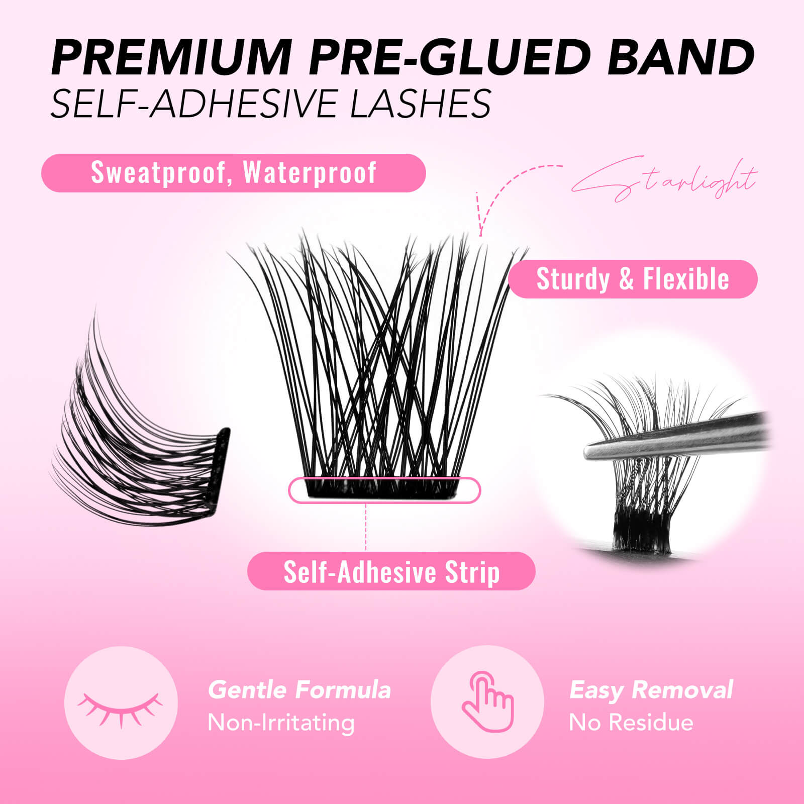 STARLIGHT Self-adhesive Cluster Lashes