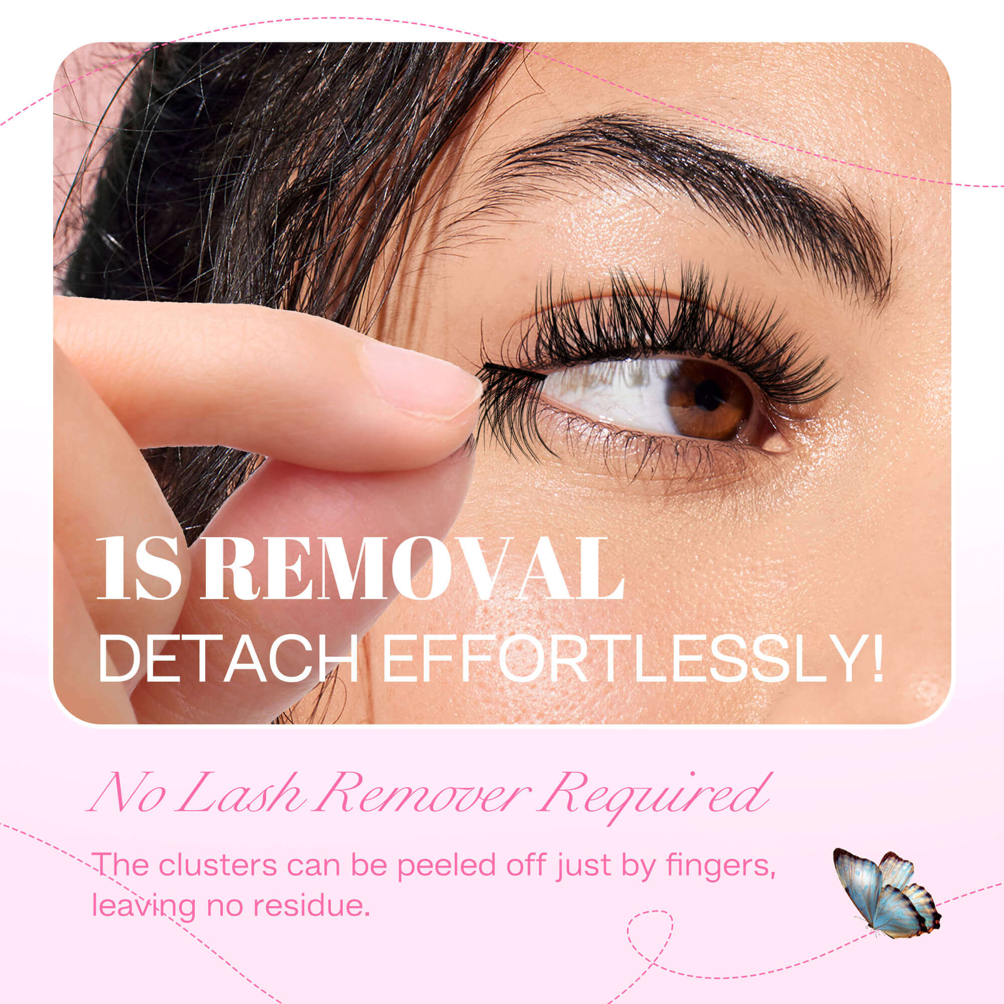 WingedFlair Self-adhesive Cluster Lashes