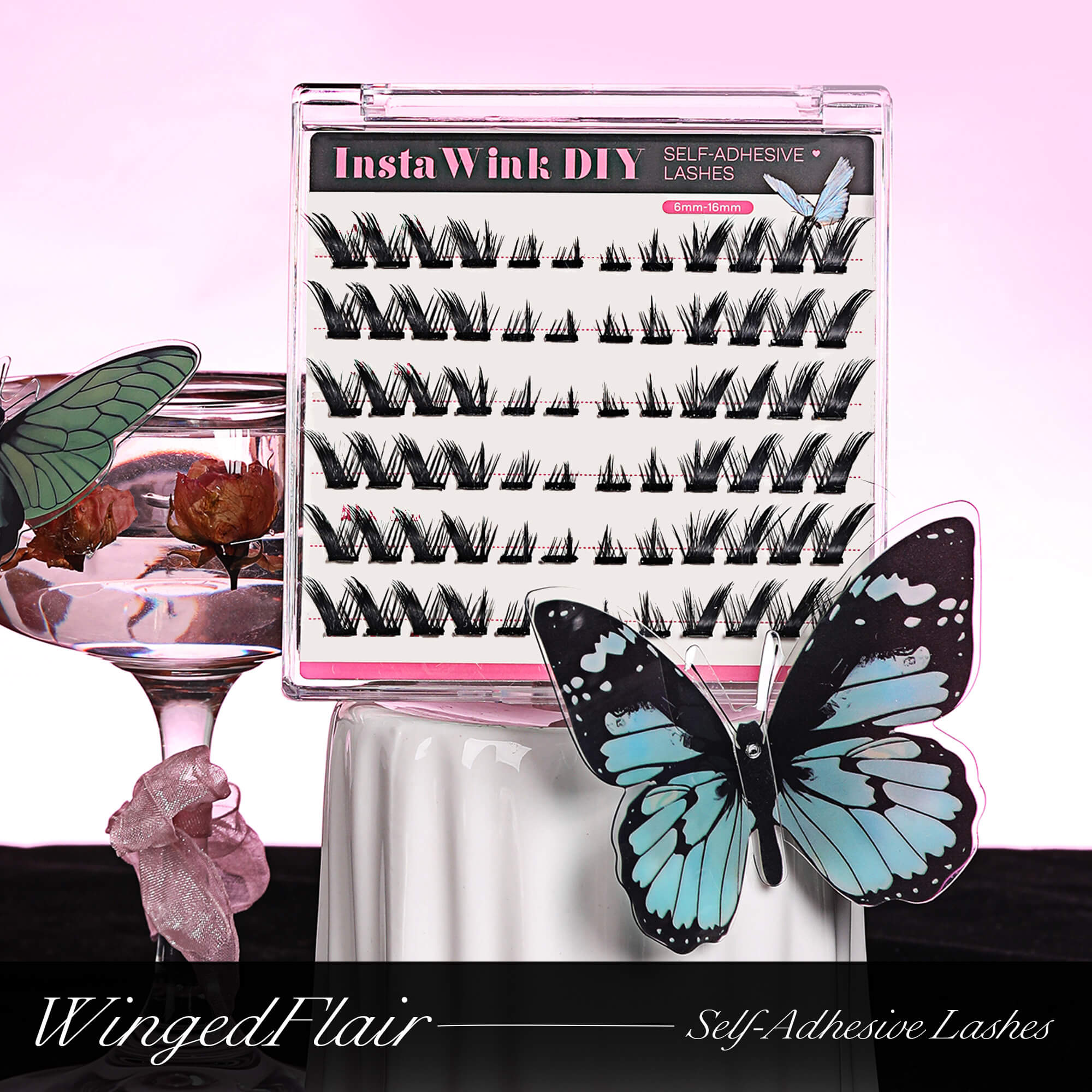 WingedFlair Self-adhesive Cluster Lashes
